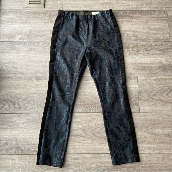 Anthropologie The Essential Foil-Printed Tuxedo Trousers - Picture 5 of 16